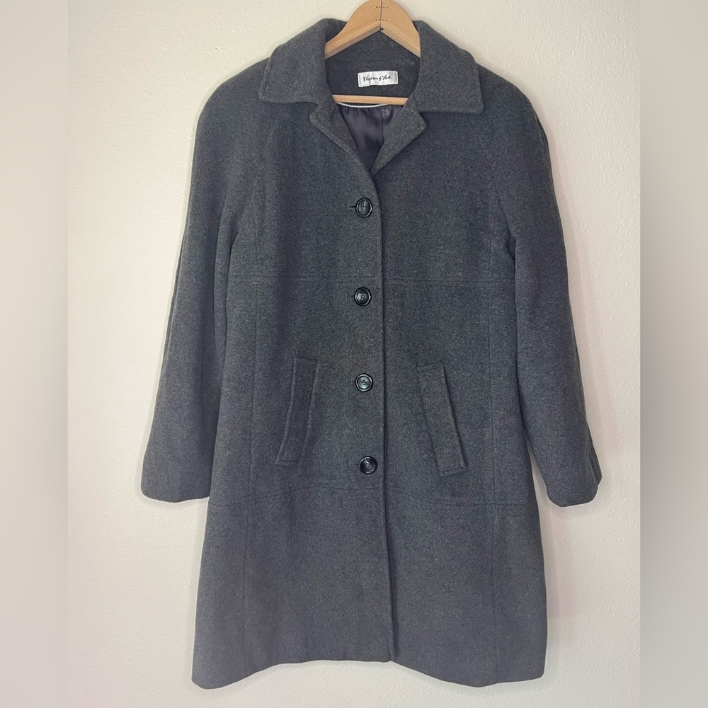 Gray Wool Peacoat size L